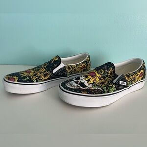 Sunflower and skull Vans